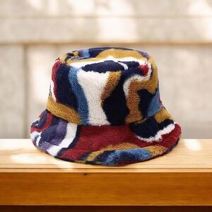 One Left...Colorful Faux Fur Bucket Hat